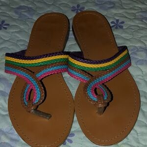 Rouge Helium Pink and Blue Sandals Vibrant Summer Style